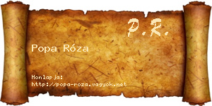 Popa Róza névjegykártya