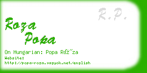 roza popa business card